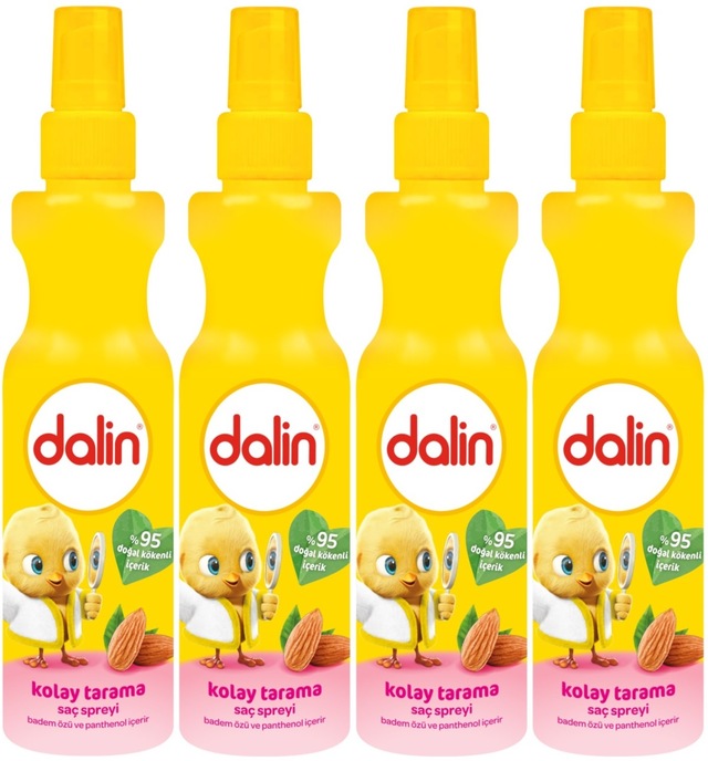 Dalin Kolay Saç Tarama Spreyi 200ML Badem Özlü (4 Lü Set)