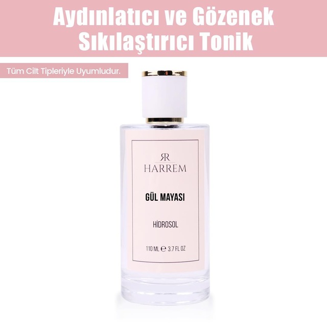 Harrem Gül Mayası Suyu Aydınlatıcı ve Gözenek Sıkılaştırıcı Tonik 110 ML