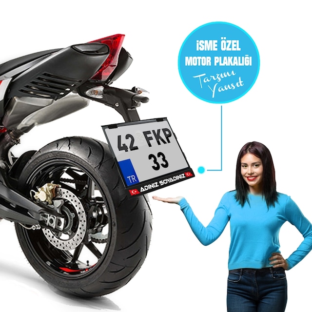 1 Adet Kişiye Özel, Isimli, Motor Plakalık, Motosiklet Plakalık 450759390