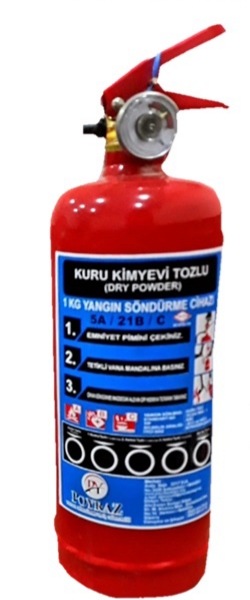 Yangın Söndürme Tüpü Abc Tozlu 1kg 2022-2026 Tarihli Tüv-türk .
