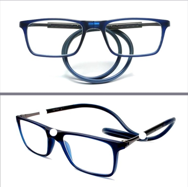 Omeniv Mıknatıslı Yumuşak Kordonlu Okuma Gözlüğü Çerçeve Mavi