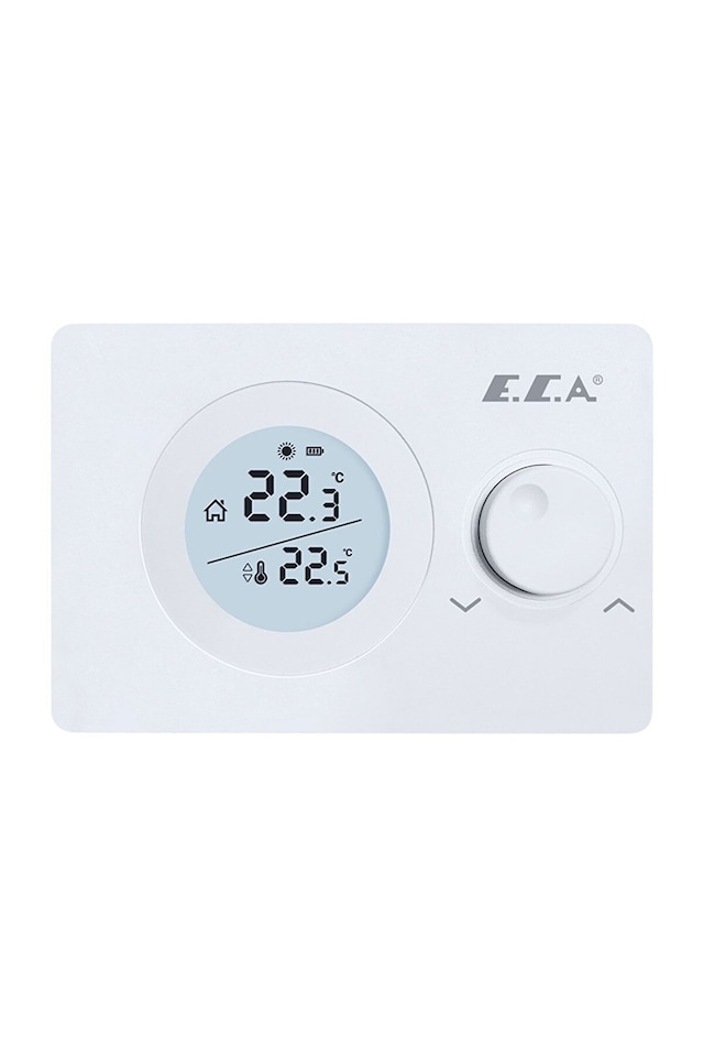 E.C.A. Poly Pure 100W Kablosuz Oda Termostatı Beyaz
