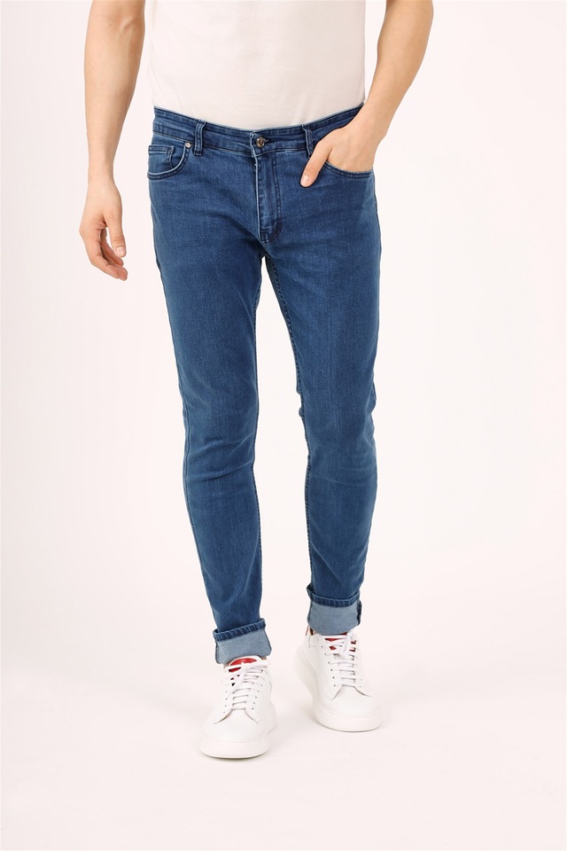 Dufy Koyu Mavi Erkek Slim Fit Jean-DU4224113001