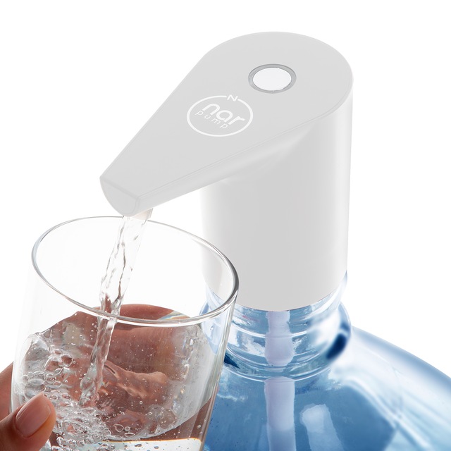 NarPump Whisper Ultra Sessiz & Ultra Hızlı Şarjlı Damacana Pompası Beyaz