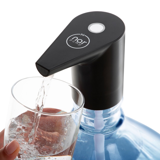 NarPump Whisper Ultra Sessiz & Ultra Hızlı Şarjlı Damacana Pompası Siyah