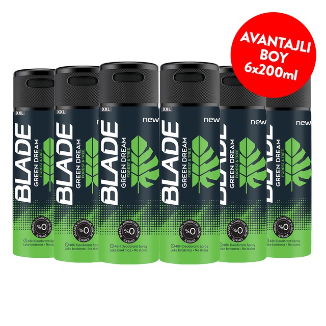 Blade Green Dream Erkek Roll-On Deodorant 6 x 200 ML