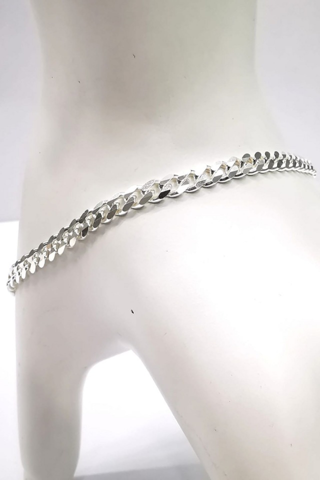 Omar Silver Unisex Gurmet 4,4 Mm Gümüş Bileklik