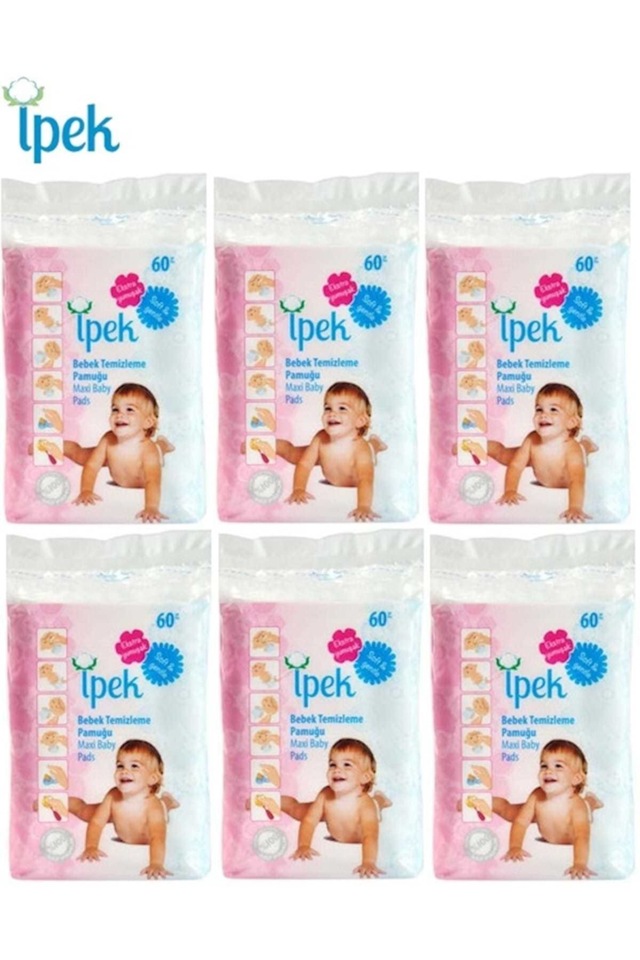 IPEK BEBEK TEMIZLEME PAMUĞU 60LI x 6 adet