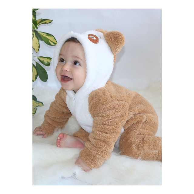 Bebesev Baby Panda Figürlü Peluş Bebek Tulum