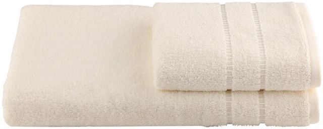 Özdilek 400185 Natural 2'li Havlu Set 50 x 70 CM 70 x 140 CM Krem