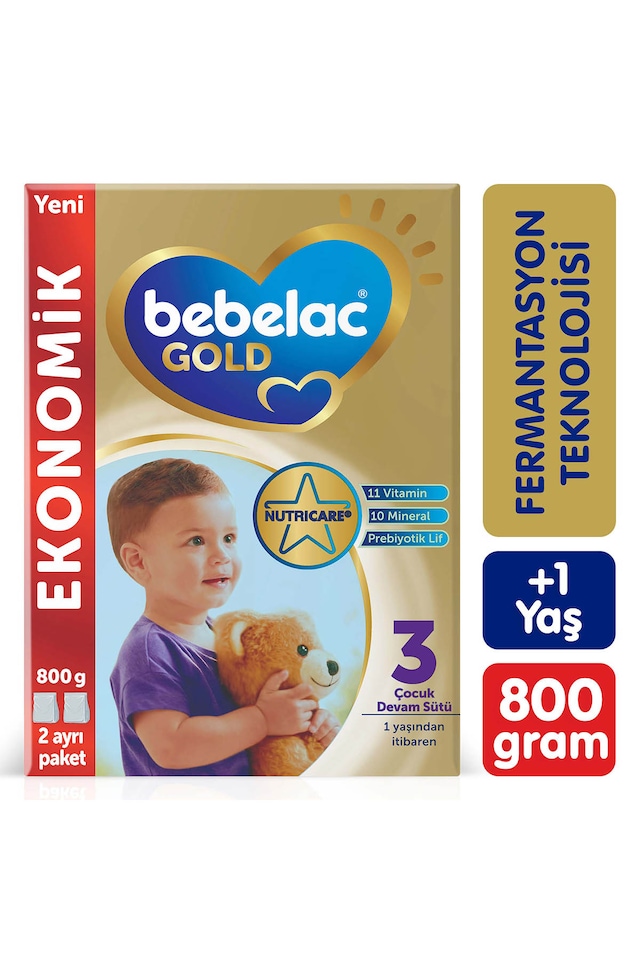 Bebelac Gold 3 Çocuk Devam Sütü 1 Yaş+ 800 G