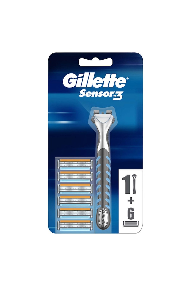 Gillette Sensor3 Tıraş Makinesi + Yedek Bıçak 6'lı