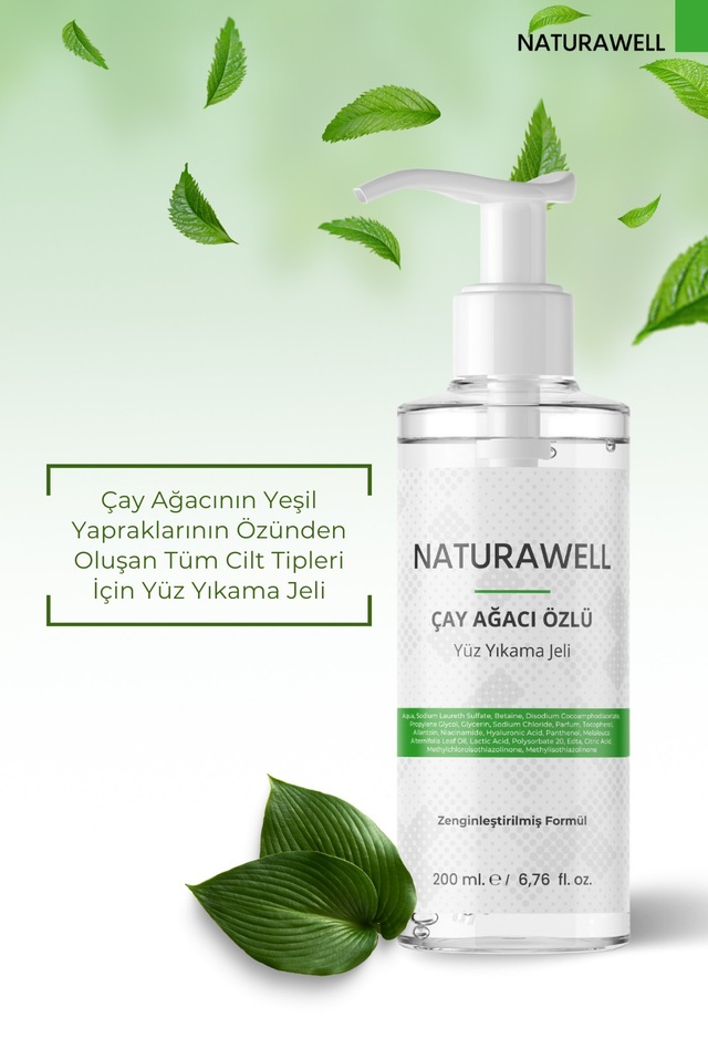 Naturawell Çay Ağacı Özlü Yüz Yıkama Jeli 200 ML
