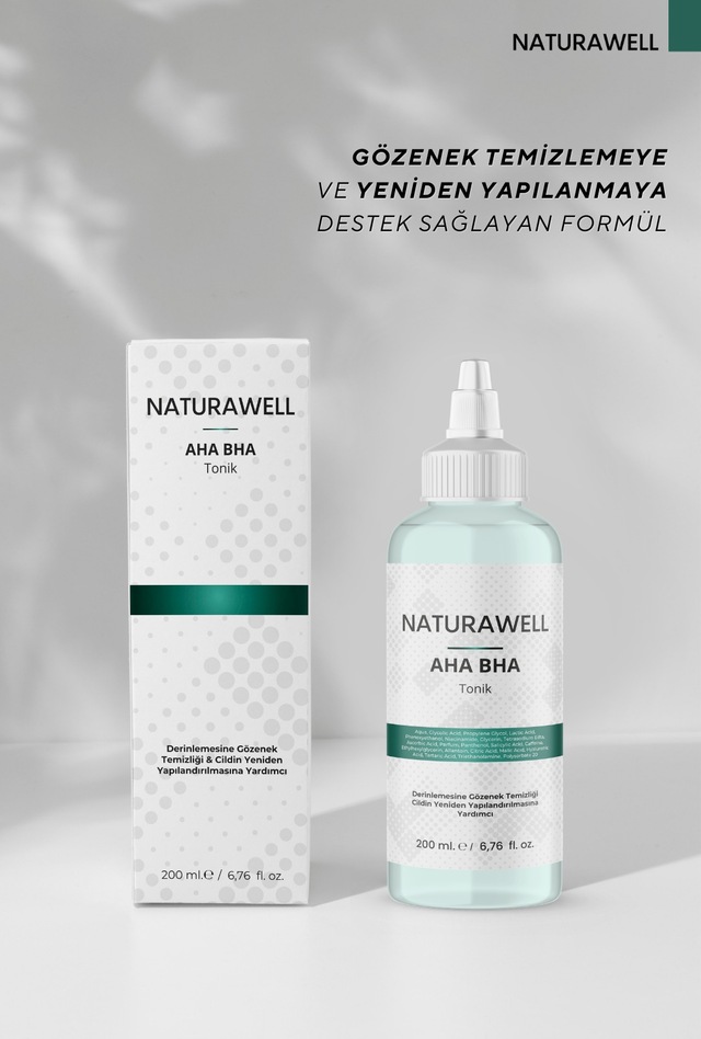 Naturawell Aha Bha Gözenek Sıkılaştırıcı ve Arındırıcı Tonik 200 ML