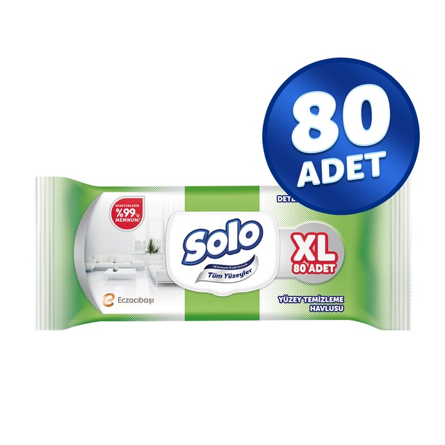 Solo Tüm Yüzeyler Islak Temizleme Havlusu XL 80 Yaprak