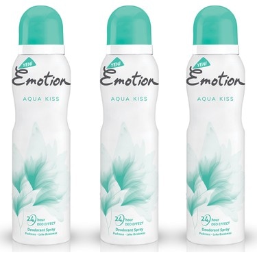 Emotion Aqua Kiss Kadın Sprey Deodorant 150 ML x 3