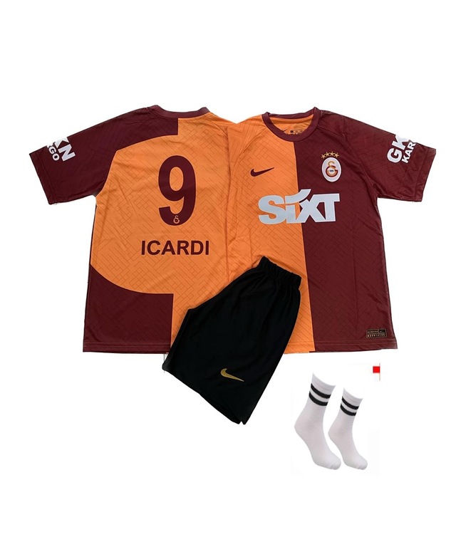 Sarı-Kırmızı Taraftar Forması Icardi 3lü Set 22/23 Sezon