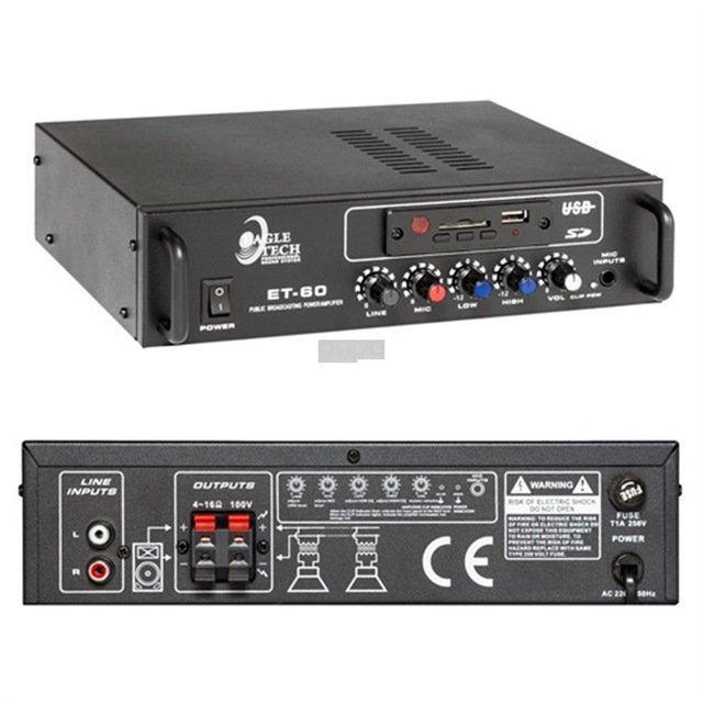 Eagletech Et-60 Power Amfi Siyah