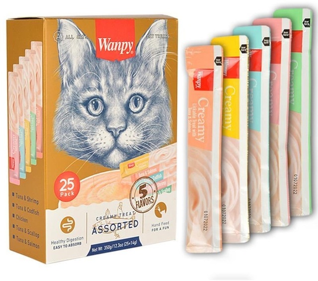 Wanpy Karışık Sıvı Yetişkin Kedi Ödül Maması 25 x 14 G