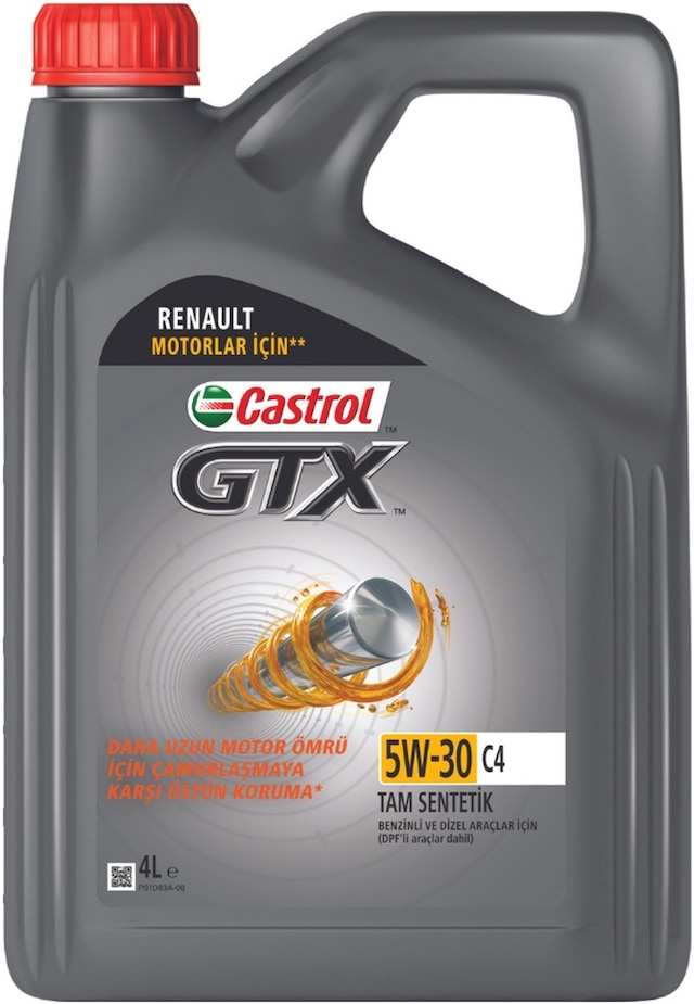 Castrol GTX 5W-30 C4 Tam Sentetik DPF Motor Yağı 4 Litre