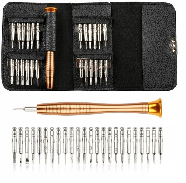 Mıknatıslı Deri Çantalı Tornavida Seti 25 Parça