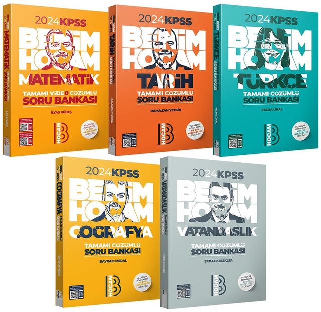 Benim Hocam Yayınları 2024 Kpss Genel Yetenek Genel Kültür Tamamı Çözümlü Soru Bankası Seti