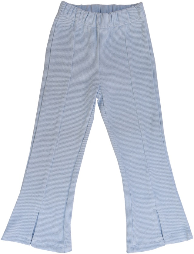 Luess Kız Çocuk Fitilli Yırtmaç Detaylı İspanyol Paça Tayt-açık Mavi