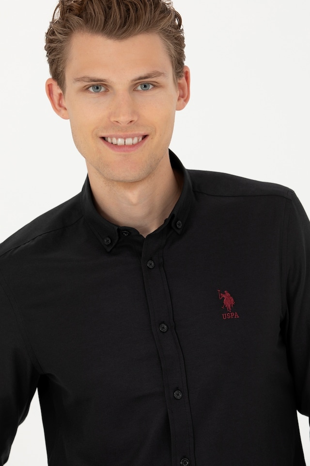 U.s. Polo Assn. Erkek Siyah Basic Gömlek 50277310-vr046