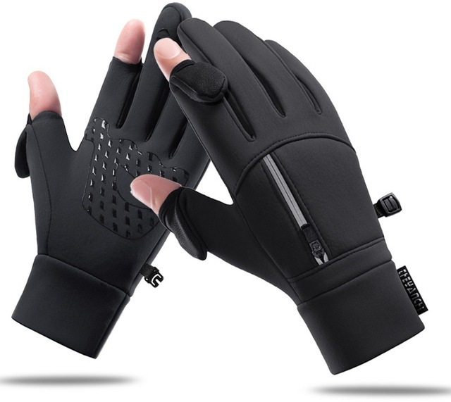 Sones Unisex Windproof Su Itici Dokunmatik Ekran, Fermuar Bölmeli Kışlık Eldiven M247 001