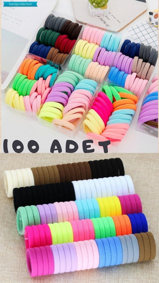 Havlu Lastik Toka 100 Adet Karma