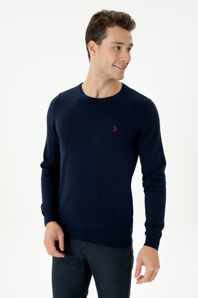 U.s. Polo Assn. Erkek Lacivert Triko Kazak 50275848-vr033