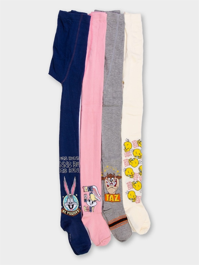 Looney Tunes Lisanslı Kız Çocuk 4 Adet Külotlu Çorap 20499-pembe