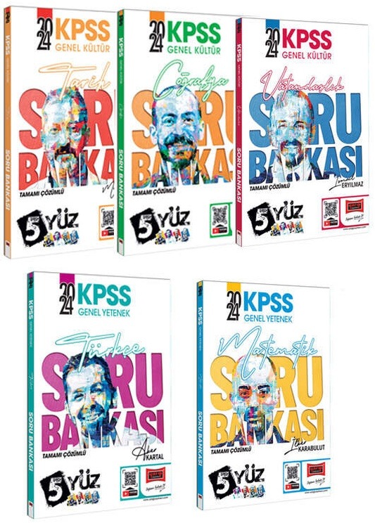 Yargı Yayınları 2024 Kpss Genel Kültür Genel Yetenek 5yüz Ekibi Tüm Dersler Soru Bankası Seti
