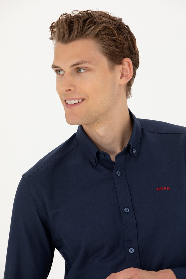 U.s. Polo Assn. Erkek Lacivert Basic Gömlek 50277266-vr033