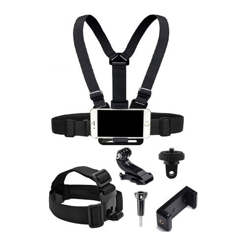 Outfire Aksiyon Kamerası ve Telefon ile Uyumlu Kafa ve Göğüs Bandı