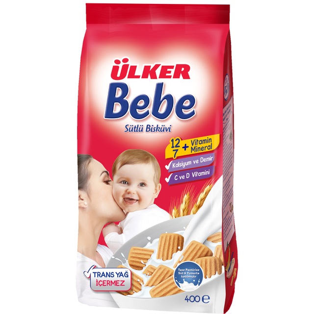 Ülker Sütlü 12 Vitamin 7 Mineral Bebe Bisküvisi 400 G