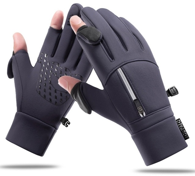 Sones Unisex Windproof Su Itici Dokunmatik Ekran, Fermuar Bölmeli Kışlık Eldiven  M247 001