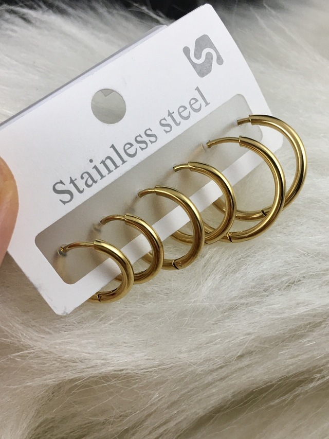 Bayan Çelik Küpe 6 Lı Halka Model Çkp-202310588