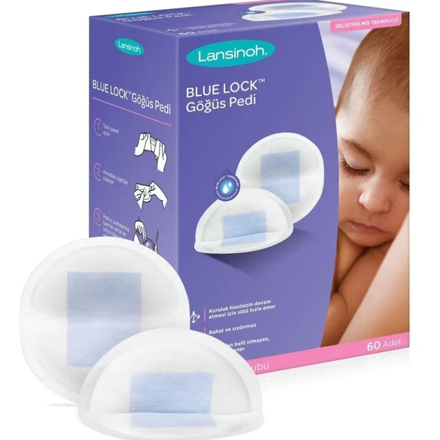 Lansinoh Blue Lock Göğüs Pedi 60'lı
