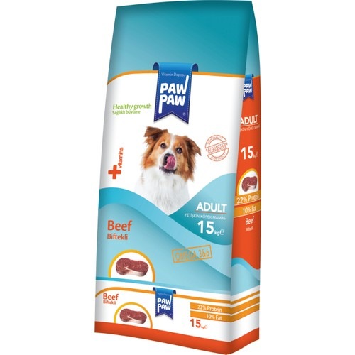Paw Paw Biftekli Yetişkin Köpek Maması 15 KG