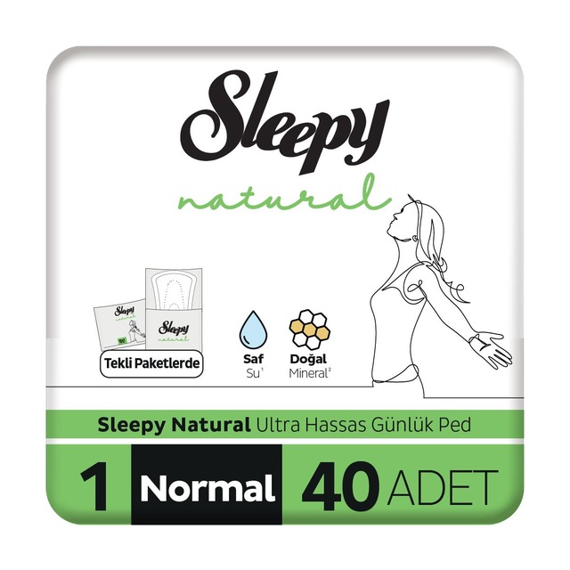 Sleepy Natural Ultra Hassas Günlük Ped Normal 40 Adet
