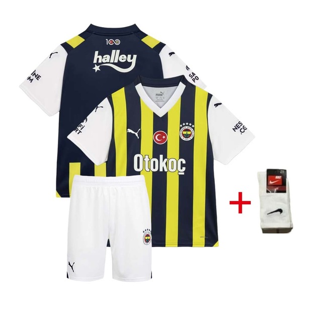 Fenerbãhçe 2023-24 Sezon Isimsiz Çocuk Futbol Forması 3'lü Set