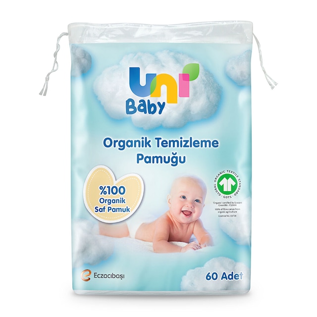 Uni Baby Bebek Temizleme Pamuğu 60'lı