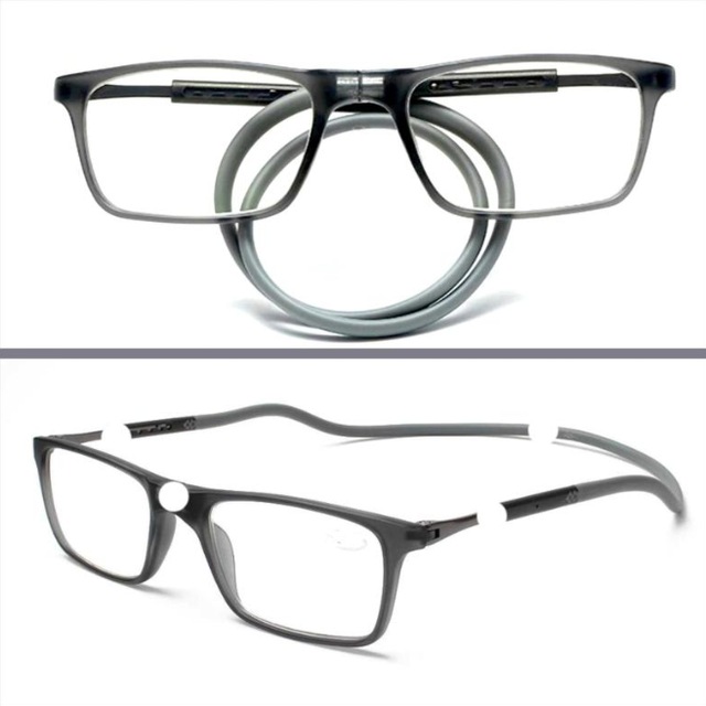 Omeniv Gri Yumuşak Kordon Gözlük Çerçeve Mıknatıslı