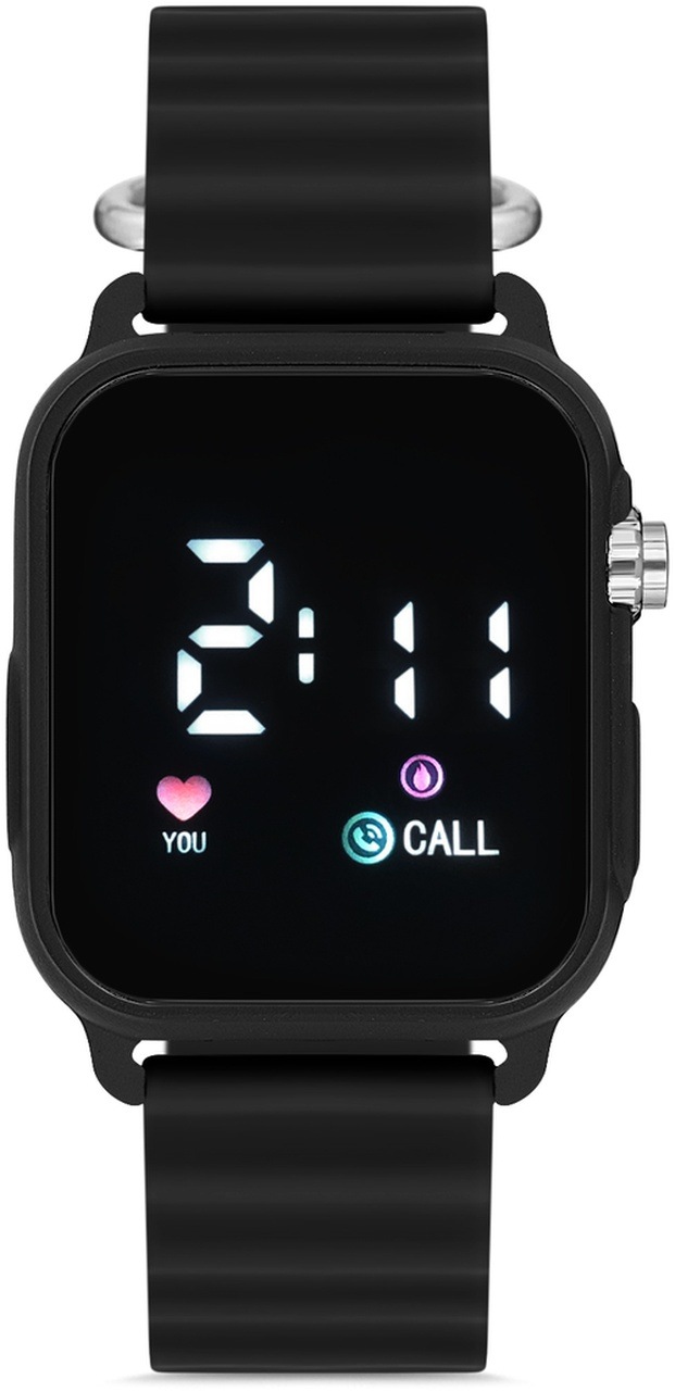 Aqua Di Polo 1987 Unisex Siyah Silikon Dijital Led Kol Saati Apwr033301