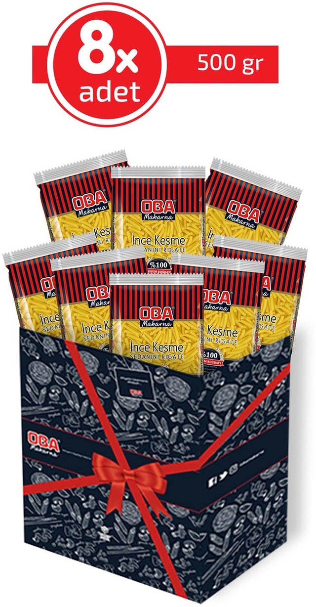 Oba İnce Kesme Makarna 8 x 500 G