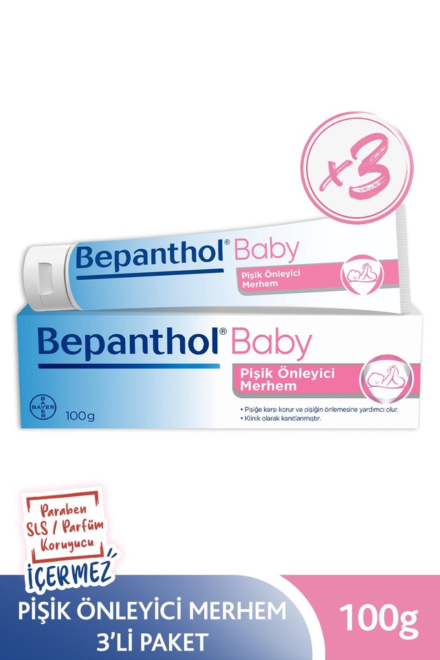 Bepanthol Baby Pişik Önleyici Merhem 100 gr 3lü Paket l Parapen