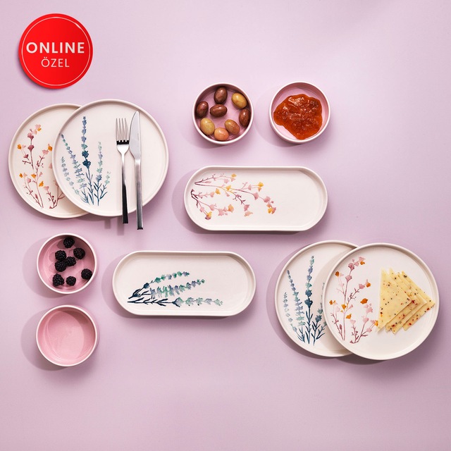 Schafer Sunny 4 Kişilik Kahvaltı Takımı Pembe