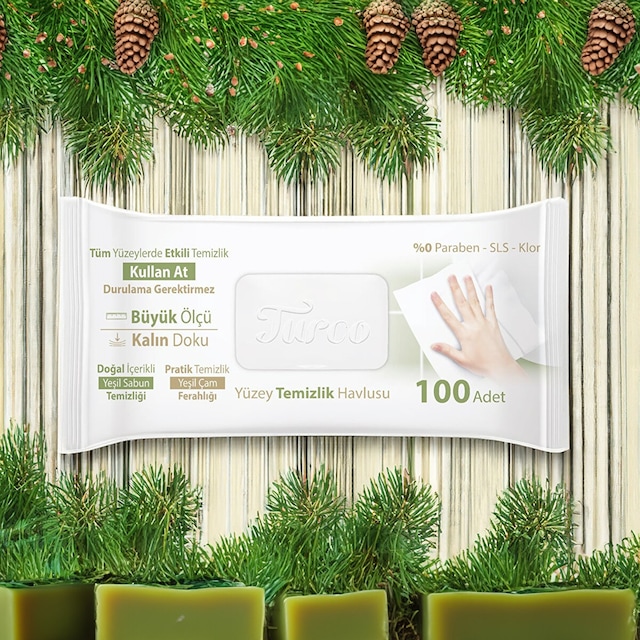 Baby Turco Doğadan Yüzey Temizlik Havlusu 100lü Bbt-485 BBT-485
