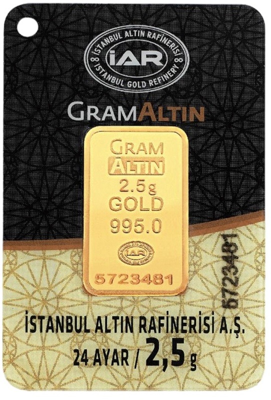 24 Ayar Külçe Altın 2.5 G